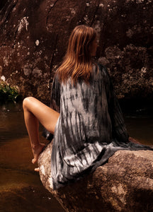 Kimono Black/Grey  nudo Tie Dye