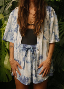 Short  Blue Sky Tie  Dye